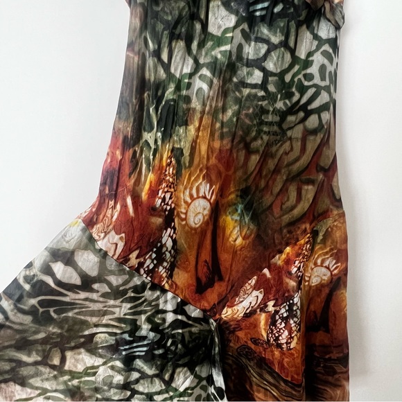 Vintage D.exterior 100% Silk Fairycore Asymmetrical Hem Dress - Picture 4 of 8